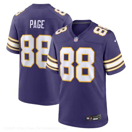  Camiseta NFL Game Minnesota Vikings Alan Page Classic Retired Violeta 